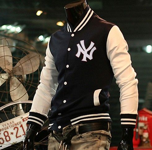 JAQUETA VARSITY NY NAVY TAMANHO G