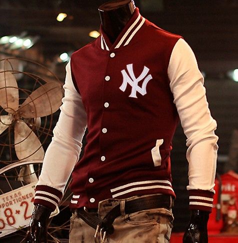 JAQUETA VARSITY NY RED TAMANHO G