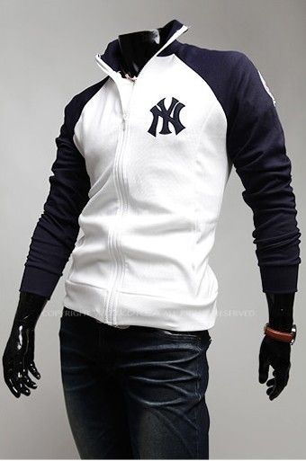 JAQUETA VARSITY NY WHITE TAMANHO P